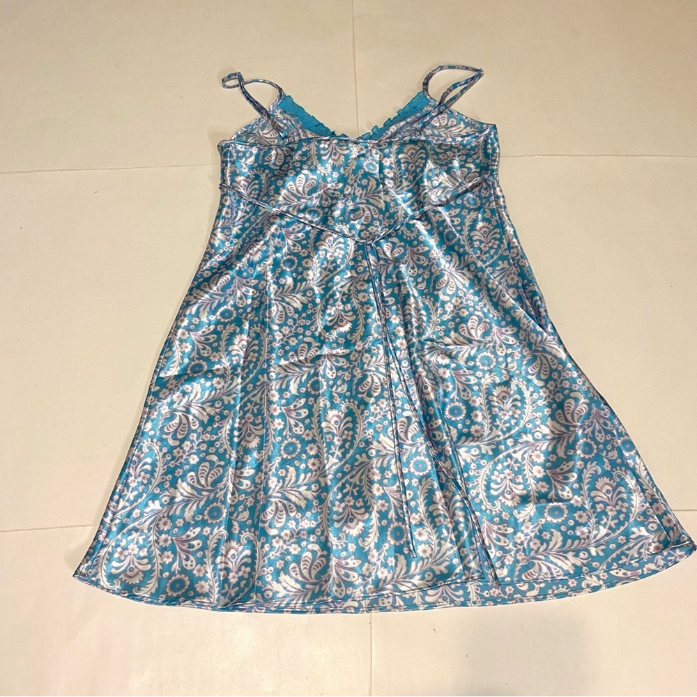 Adonna Turquoise and White Two Piece lingerie set
